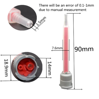 Static Mixing Nozzle Square Mix Tip Number Of Sections16 Ratio 10:1 - Dispensing Accessories - 2