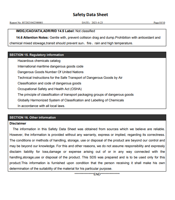 EPOXY GLUE/EPOXY RESIN MSDS THIRDPARTY TEST REPORT Bigbong Adhesive
