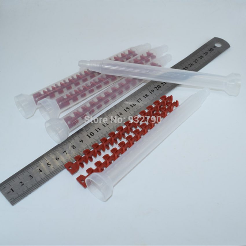 Dynamic Mixing Nozzle 26 Element Inside Dia 12mm Mixer Nozzles for Mixing AB Glue Epoxy Resin Silicone Polyurethane PU UV - Blog - 1