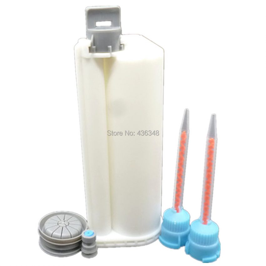 50ml AB Glue Cartridge Manual Dispense Gun Cartridge Tube Disposable Epoxy Resin Dual Glue Cartridge with 2pc Mixing Nozzle - Blog - 2