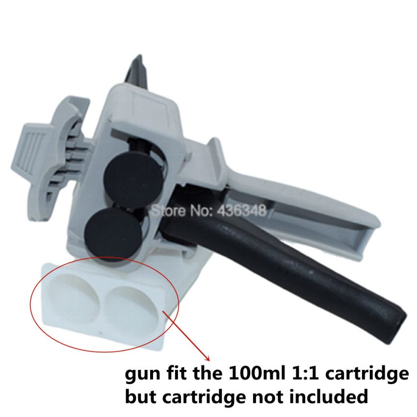 1:1 Ratios 100ml Cartridge Dispenser Adhesives Dispensing Gun Epoxies Hand Plunger 2-Part Epoxy Resin AB Glue Manual Applicator - Blog - 1
