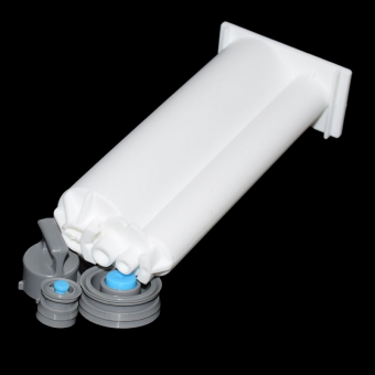 20pcs 50ml Cartridges Empty 4:1 Glue Tube Dual-Barrel with Cap and Sealing Pistons for 50ml AB Glue Guns 4:1 Adhesives Dispenser - Dispensing Accessories - 2