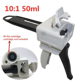 5pc 50ml AB Glue Dispenser Two Component Epoxy Sealant Glue Gun 10:1 Adhensive Applicator Manual Caulking Gun for 50ml 10:1 Glue - Dispensing Accessories - 1
