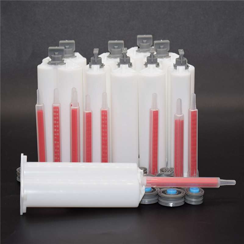 10pcs 50ml Empty Cartridge AB Glue Tube PP Mixer 1:2 Epoxy Adhesive Cartridge with 10pcs Static Mixing Nozzle 1:1 Mixer Tube Set - Dispensing Accessories - 1