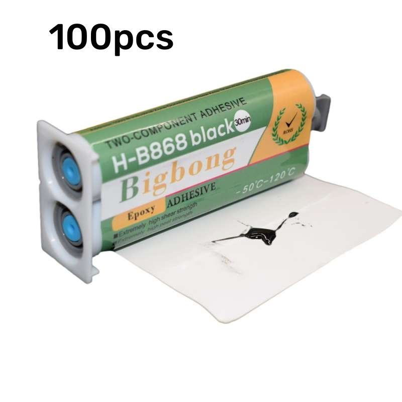 Bigbong 100pcs 50ml Black Epoxy Glue 1:1 High Temperature 120℃ Adhesive H-B868